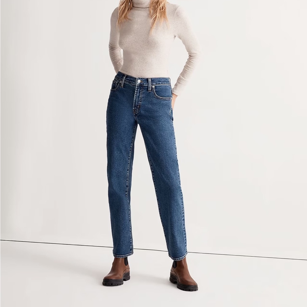 Madewell The Perfect Vintage Straight Jean in Bright Indigo Wash